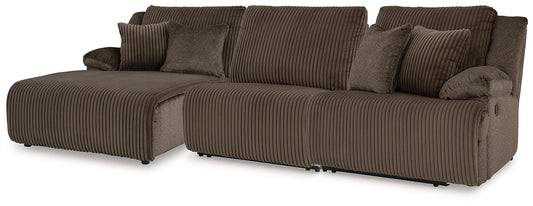 Top Tier 3-Piece Reclining Sofa Chaise Sectional