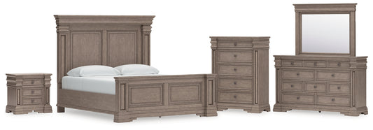 Blairhurst King Panel Bed, Dresser, Mirror, Chest and Nightstand