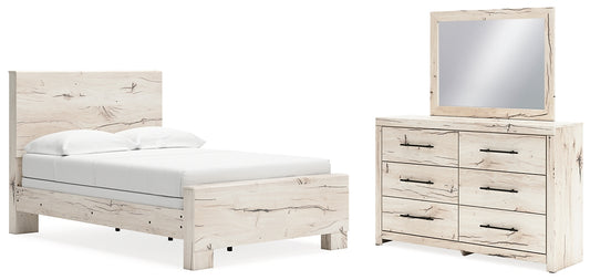 Lawroy Full Panel Bed, Dresser and Mirror