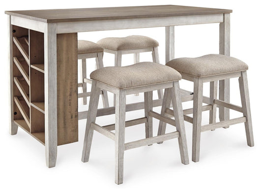 Ashley Express - Skempton Counter Height Dining Table and 4 Barstools