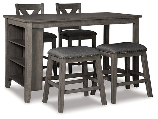 Ashley Express - Caitbrook Counter Height Dining Table and 4 Barstools