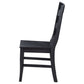 Newport Ladder Back Wood Dining Side Chair Black (Set of 2)