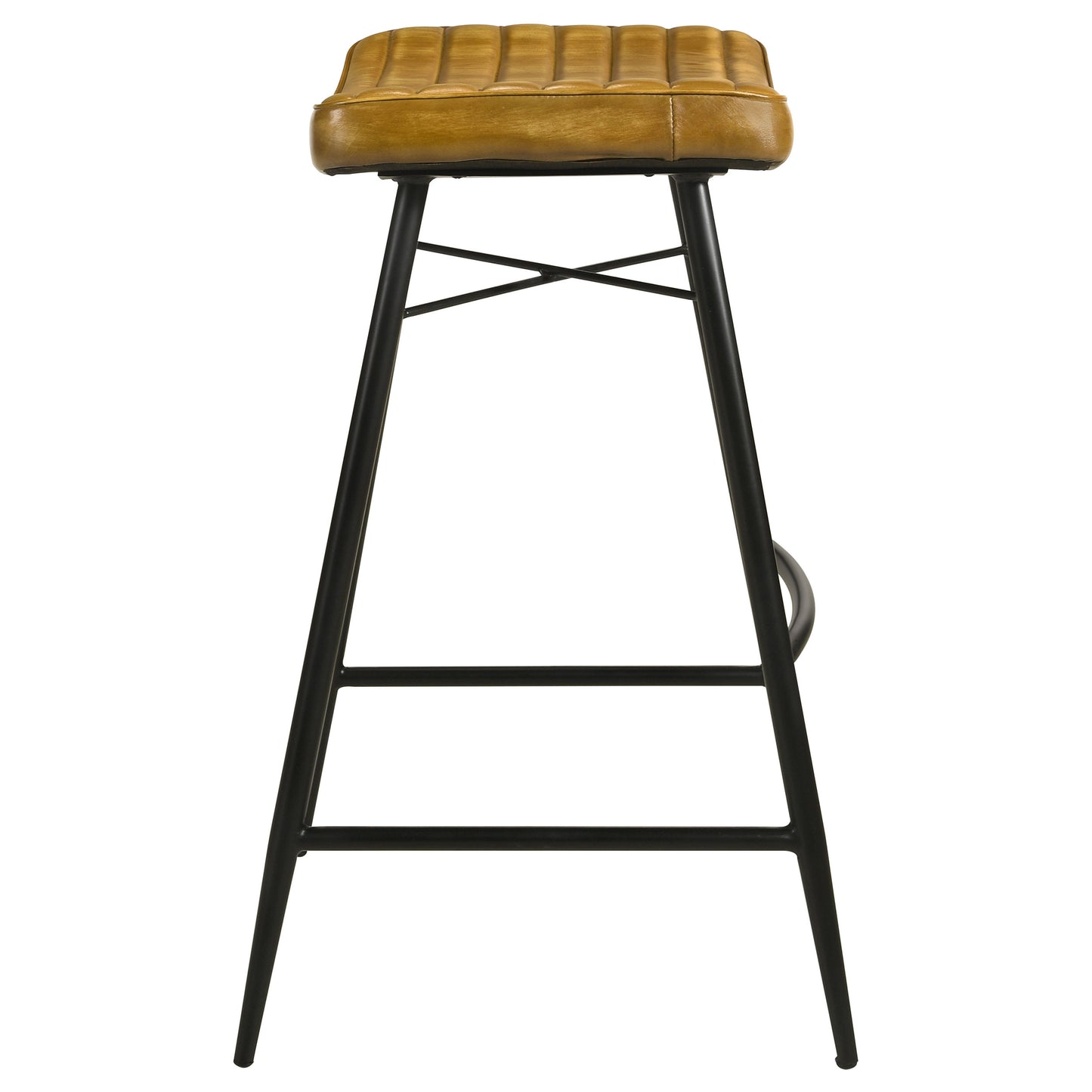 Bayu Leather Upholstered Bar Stool Antique Camel (Set of 2)