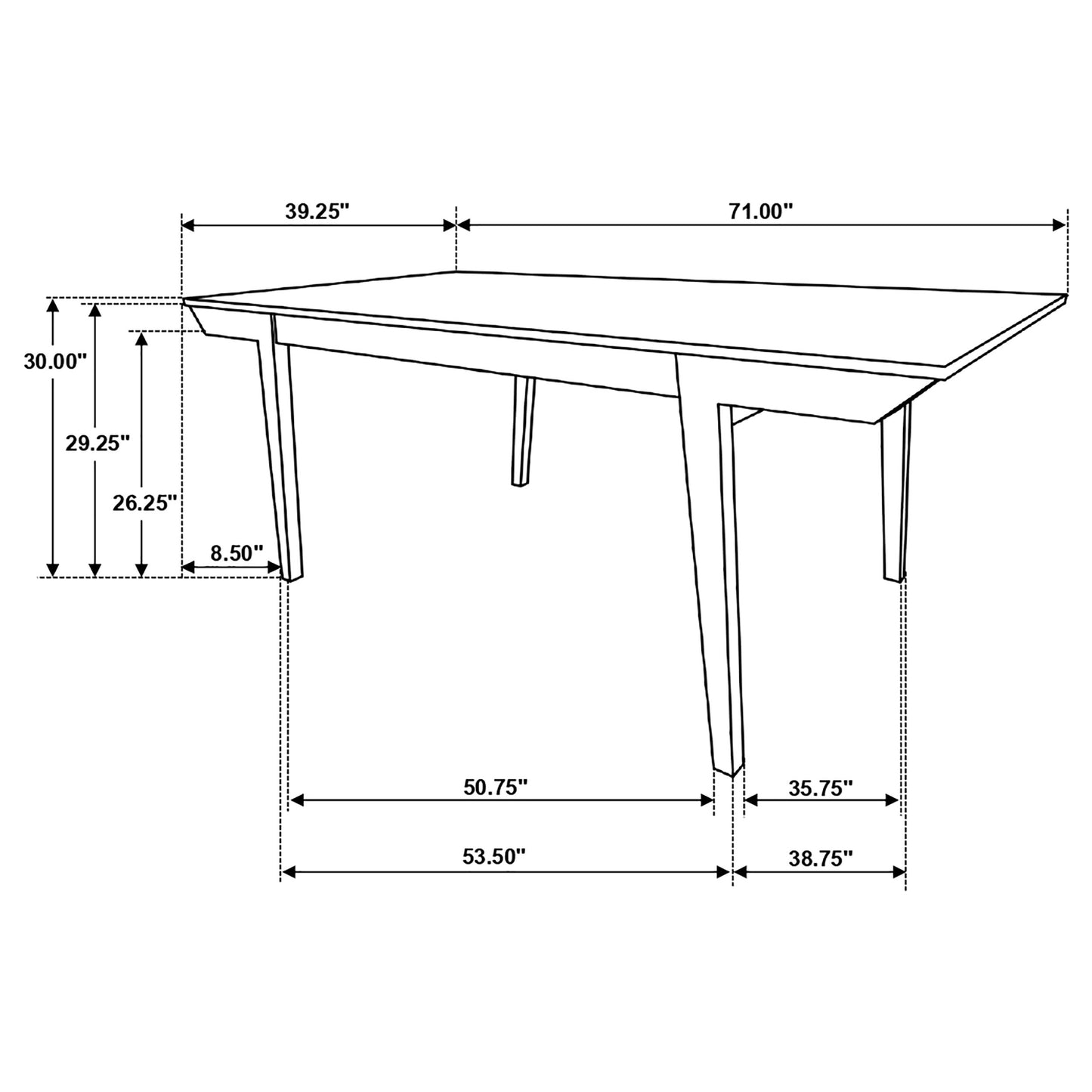 Nogales 7-piece Rectangular Dining Table Set Coastal Grey