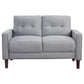 Bowen 3-piece Upholstered Track Arm Tufted Sofa Set Grey