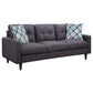 Watsonville 3-piece Upholstered Track Arm Sofa Set Grey