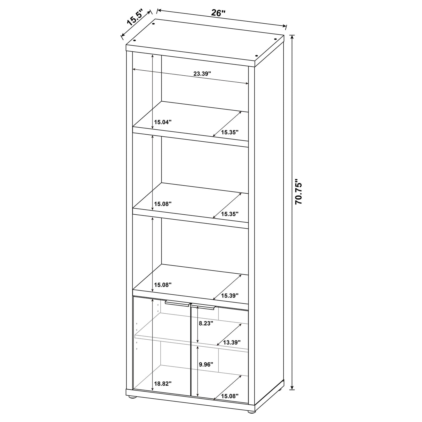 Tabby 3-piece 60" TV Entertainment Center Mango