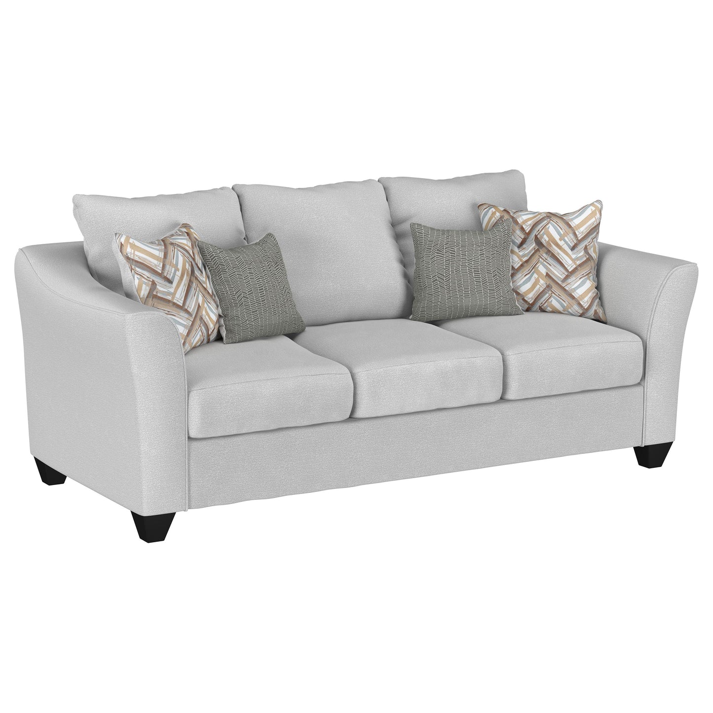 Salizar 2-piece Upholstered Flared Arm Sofa Set Sand