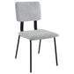 Calla Fabric Upholstered Dining Side Chair Grey (Set of 2)