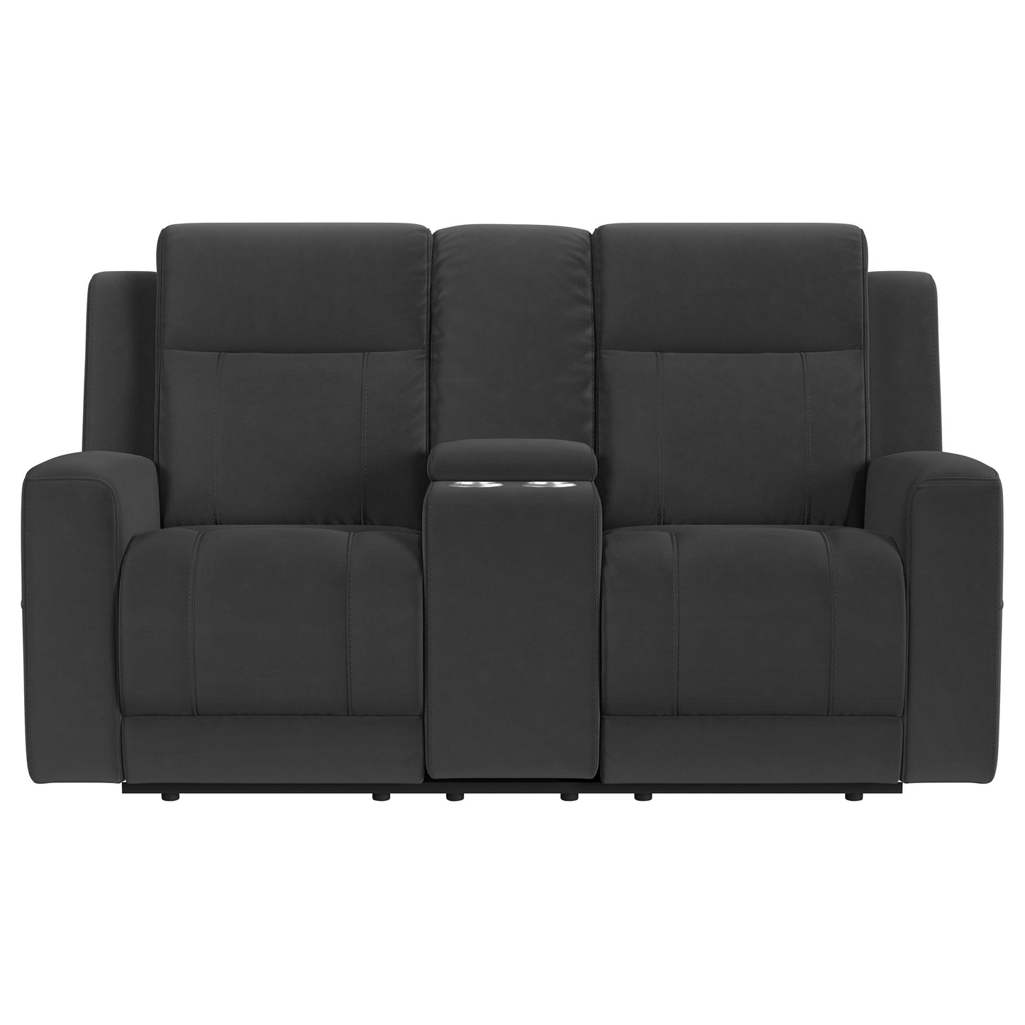 Brentwood 3-piece Upholstered Reclining Sofa Set Dark Charcoal