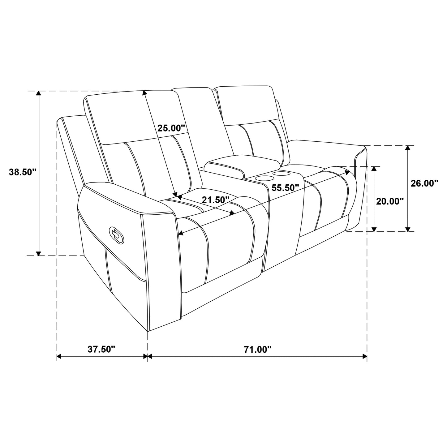 Brentwood 3-piece Upholstered Reclining Sofa Set Dark Charcoal