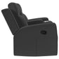 Brentwood Upholstered Motion Reclining Loveseat Dark Charcoal