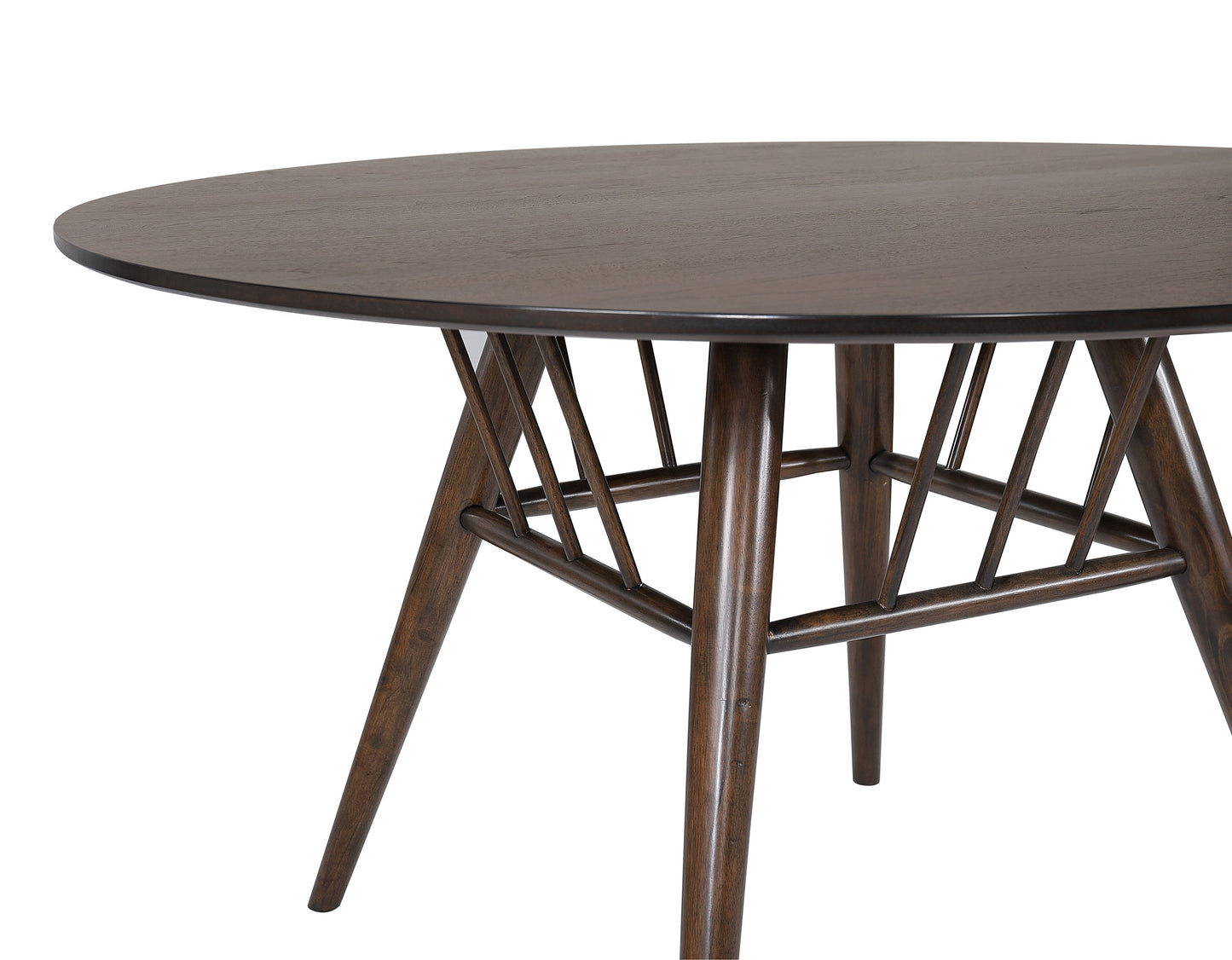 Everton Round 53-inch Wood Dining Table Dark Walnut