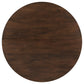 Everton Round 53-inch Wood Dining Table Dark Walnut