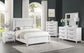 Marielle Eastern King Panel Bed Distressed White