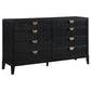 Brookmead 4-piece Upholstered Cal King Bedroom Set Black