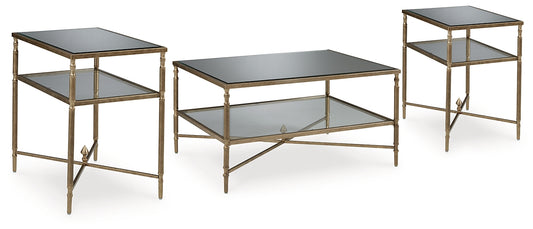 Ashley Express - Cloverty Coffee Table with 2 End Tables