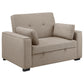 Edith Upholstered Convertible Sleeper Sofa Bed Beige