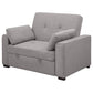 Edith Upholstered Convertible Sleeper Sofa Bed Grey