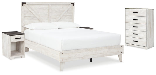 Ashley Express - Shawburn Queen Platform Bed with Dresser and Chest