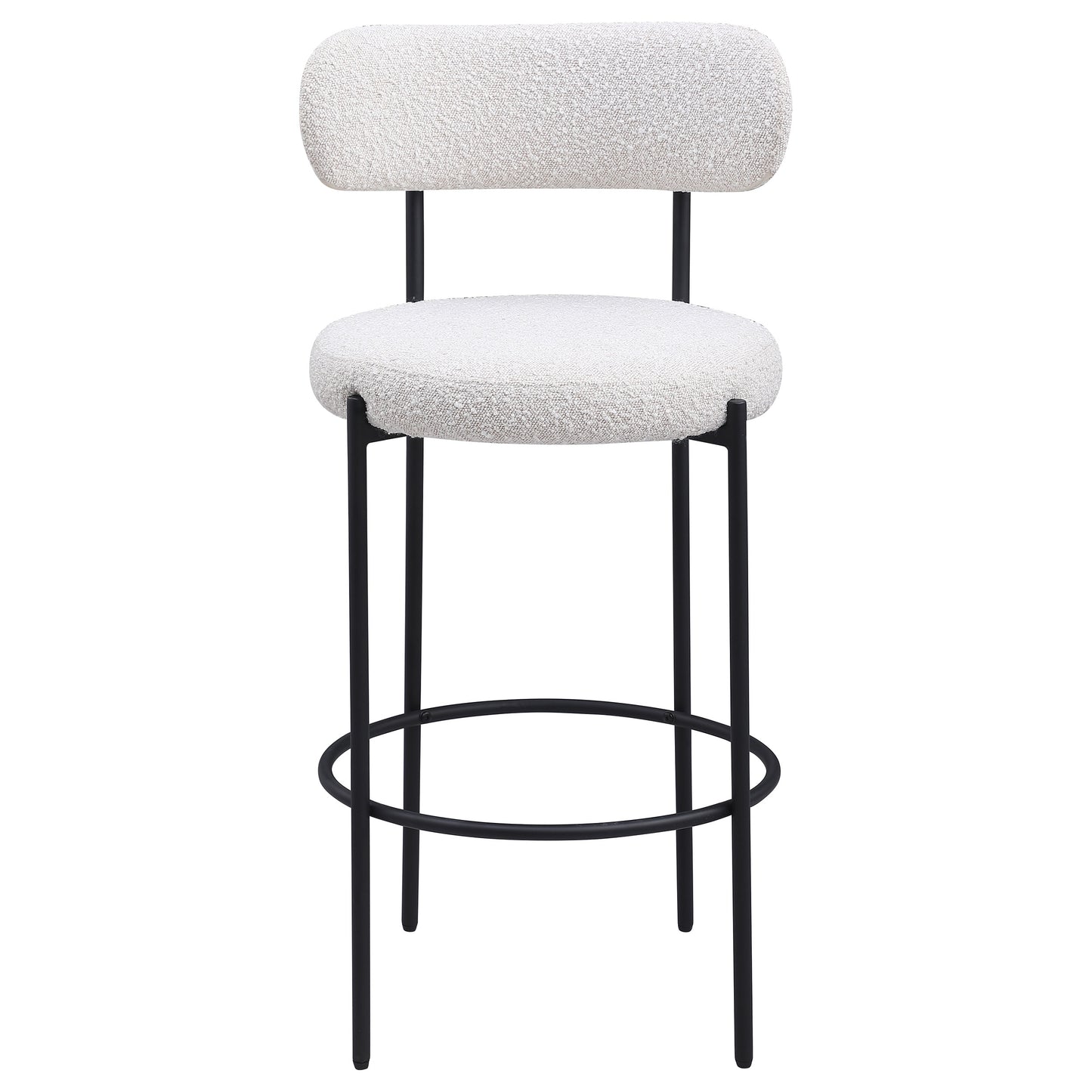 Viola Boucle Upholstered Bar Chair Cream (Set of 2)