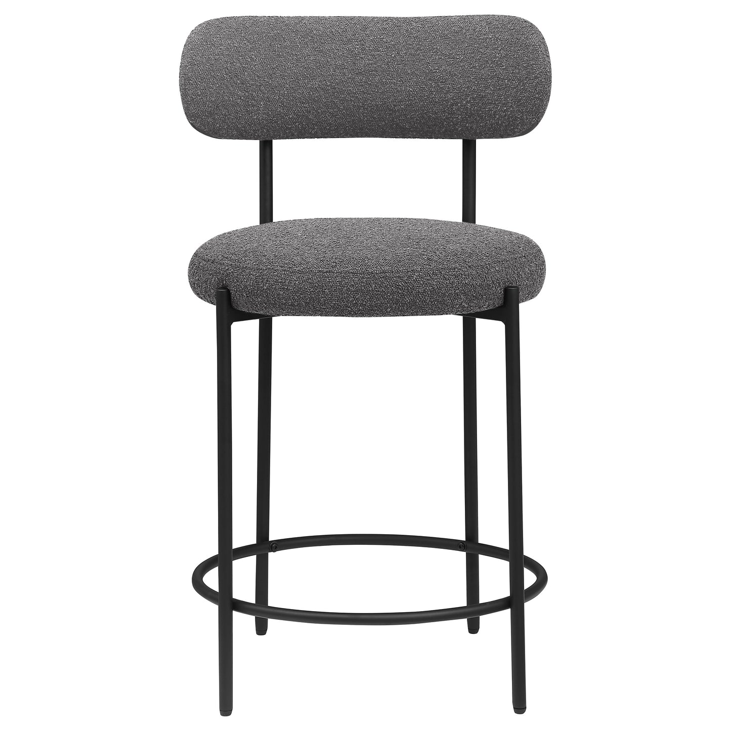 Viola Boucle Upholstered Counter Chair Grey (Set of 2)