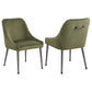 Mayette Upholstered Dining Side Chair Olive (Set of 2)