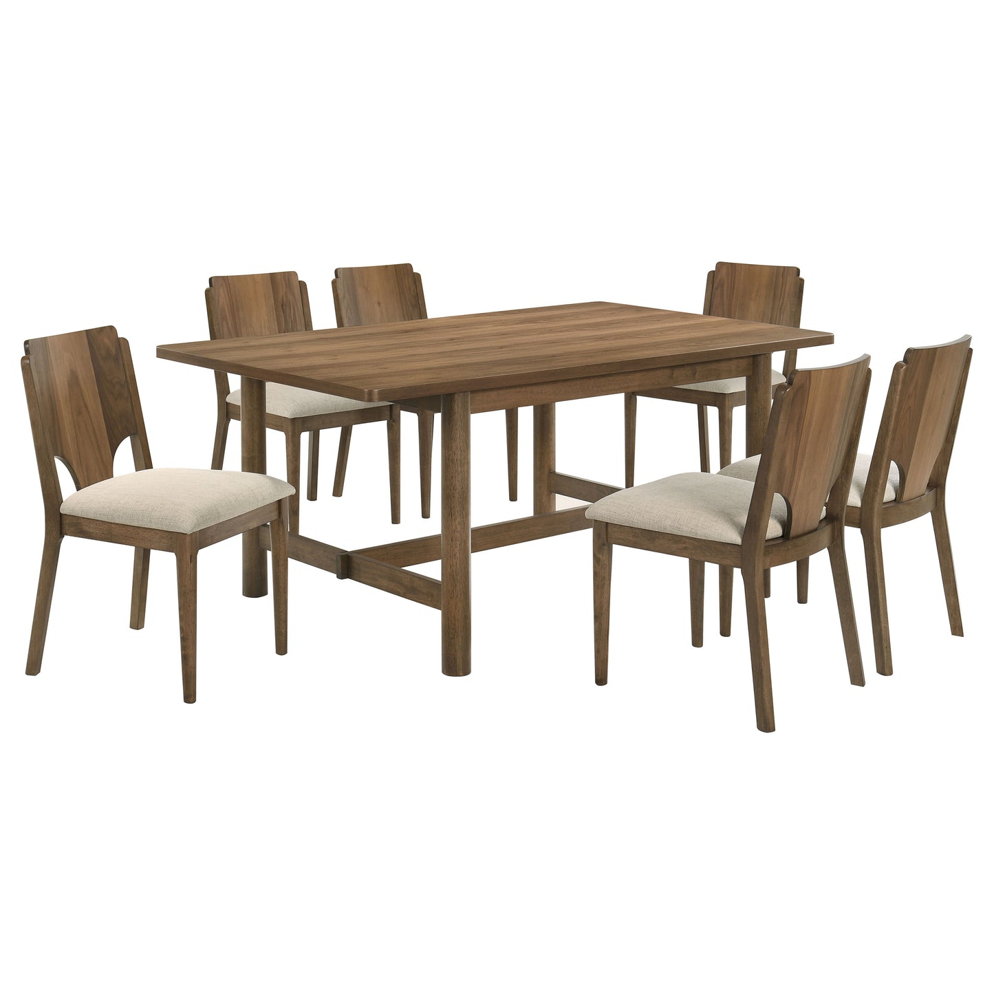 Biltmore 7-piece 71-inch Rectangular Dining Table Set Walnut