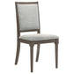 Onslow Upholstered Dining Side Chair Dark Brown (Set of 2)