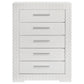 Ives 5-drawer Bedroom Chest of Drawers White High Gloss