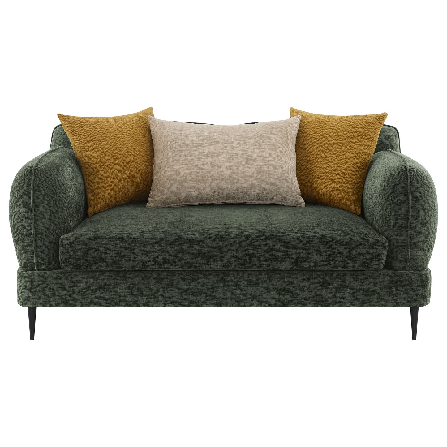 Jade 2-piece Chenille Upholstered Sofa Set Green