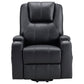 Armstrong Upholstered Power Lift Massage Recliner Black