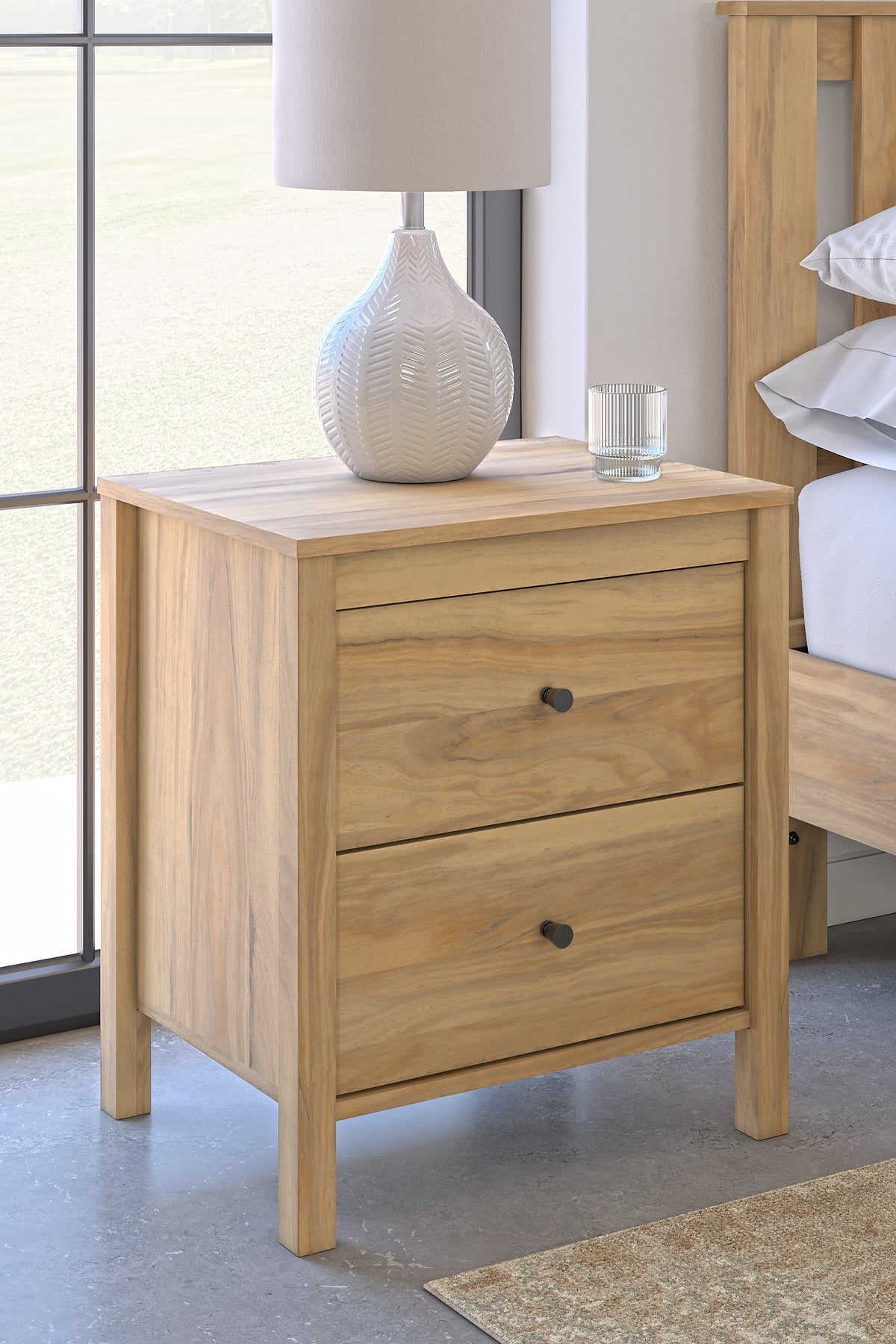 Ashley Express - Bermacy Queen Platform Panel Bed with Dresser, Chest and Nightstand