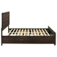 Kauffman Wood Eastern King Storage Panel Bed Dark Cocoa