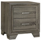 Wright 2-drawer Nightstand Bedside Table Brown Oak