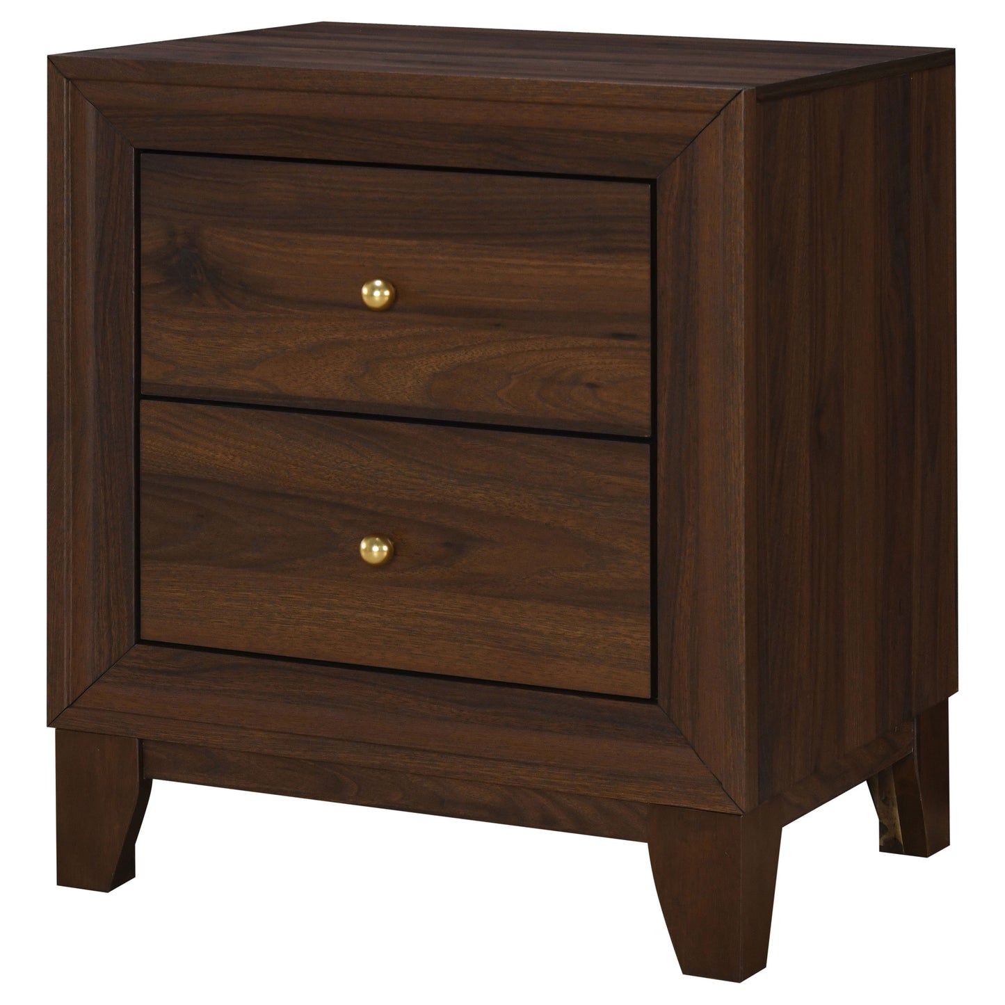 Welsley 2-drawer Nightstand Bedside Table Walnut