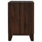 Welsley 2-drawer Nightstand Bedside Table Walnut