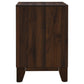 Welsley 2-drawer Nightstand Bedside Table Walnut