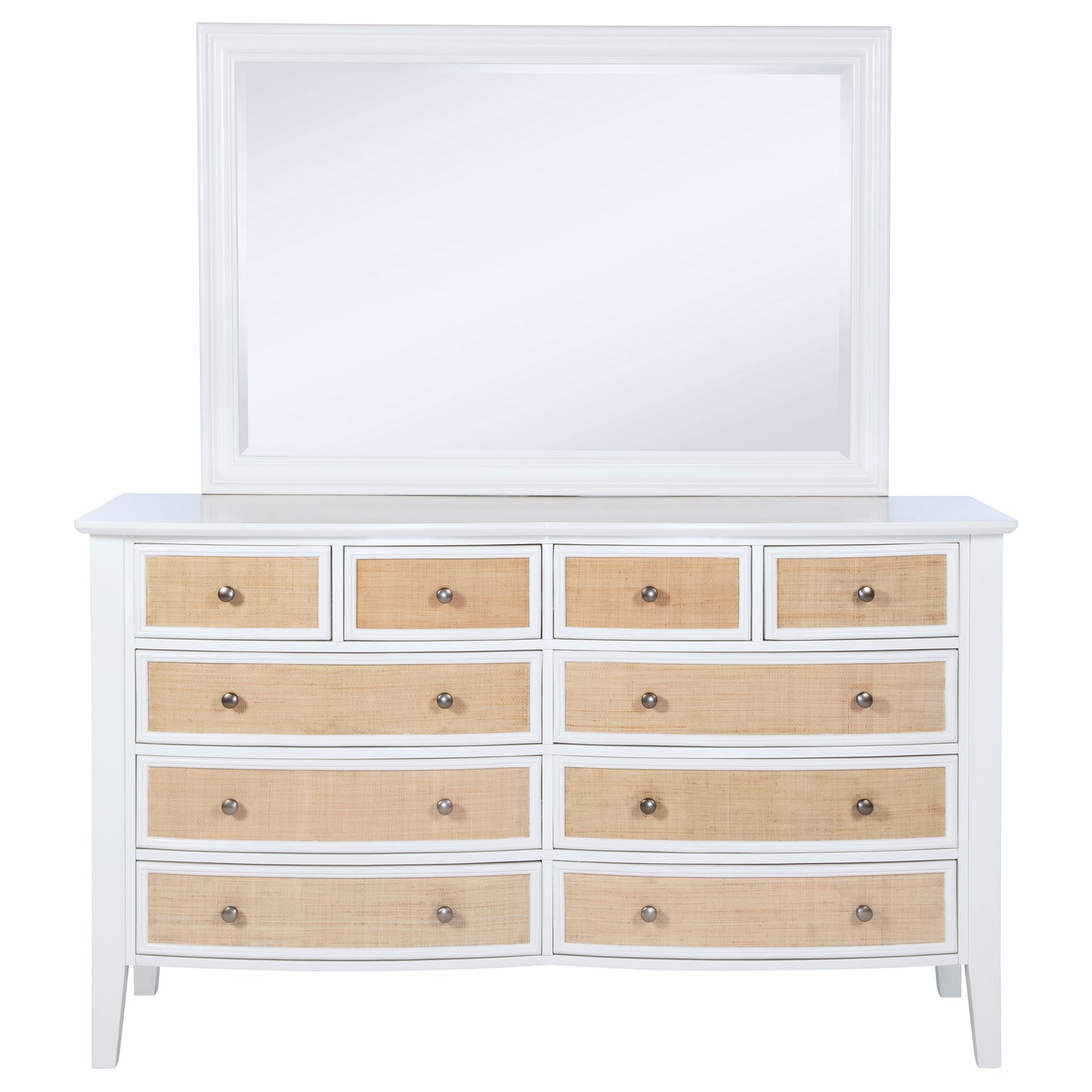 Bexhill 10-drawer Dresser and Mirror White