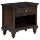 Andover 1-drawer Nightstand Bedside Table Dark Oak