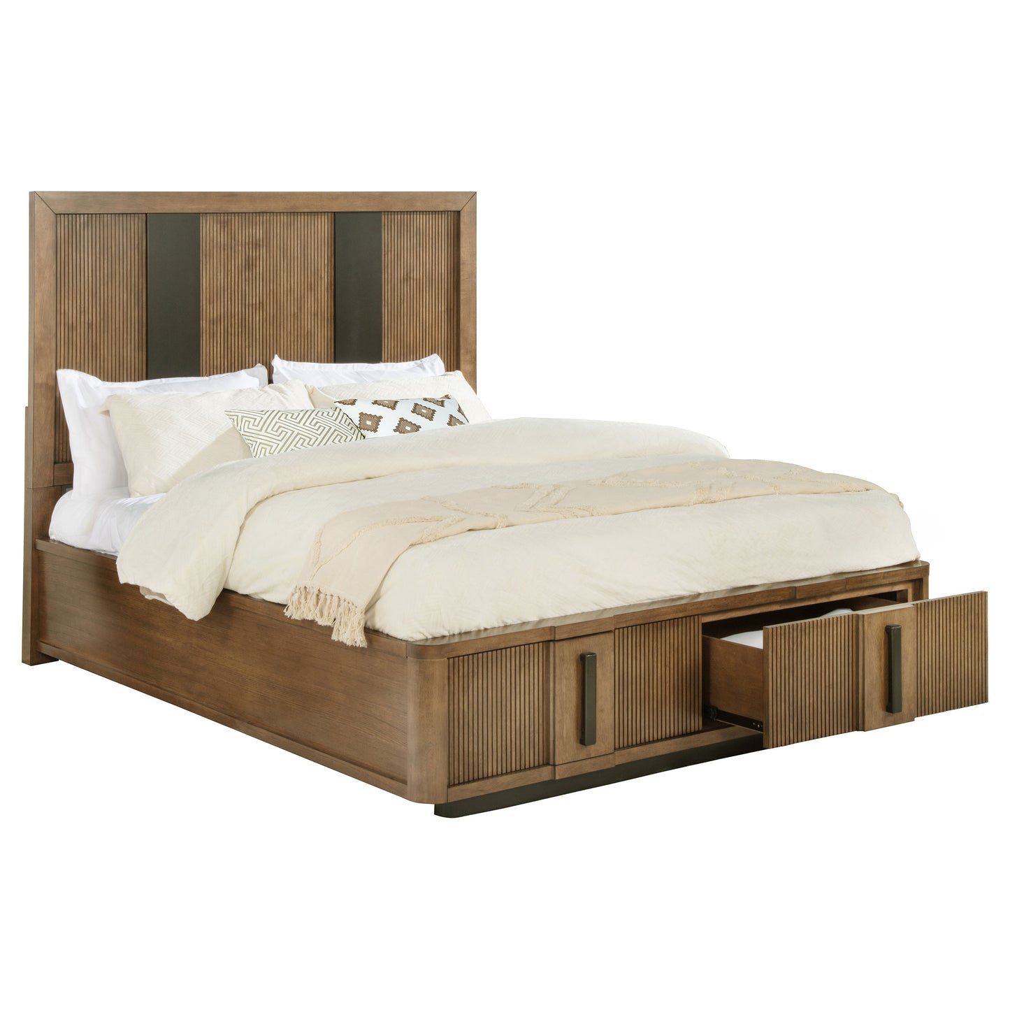 Terrace 2-drawer Queen Storage Bed Ash Brown