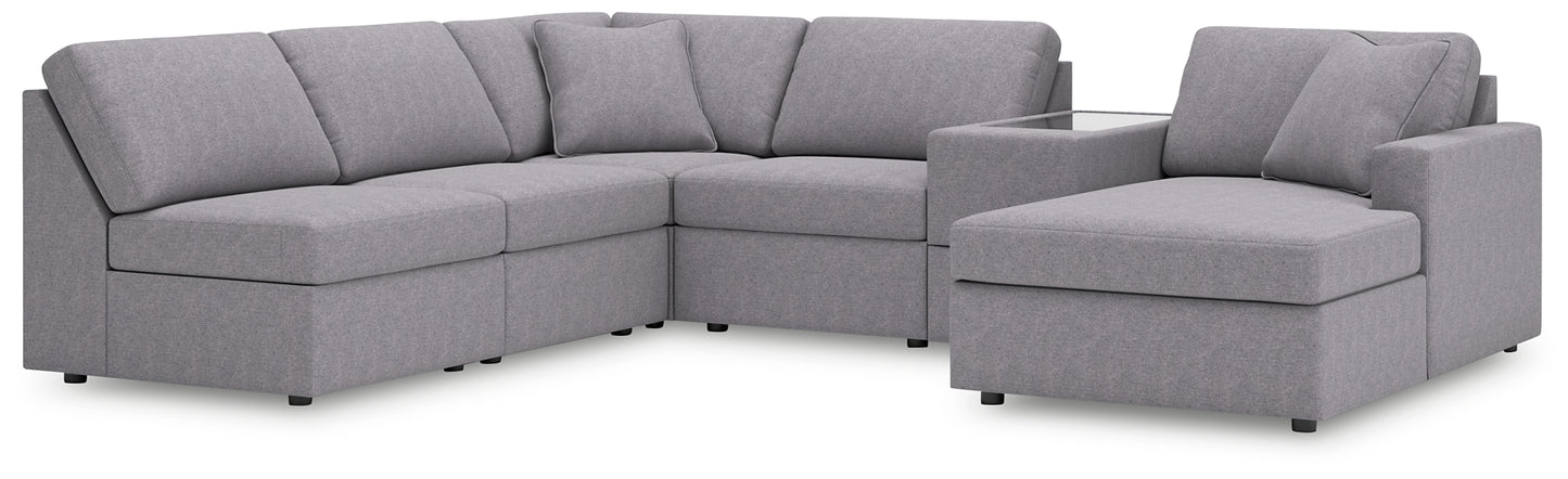 Modmax 6-Piece Sectional with Chaise and Storage Console