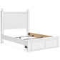 Mollviney Full Panel Storage Bed with Mirrored Dresser and Chest