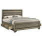 Kauffman Wood California King Storage Panel Bed Washed Taupe