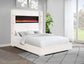 Tisdall 67-inch Upholstered Eastern King Fireplace Bed Black