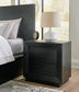 Londer California King Panel Bed with Mirrored Dresser, Chest and Nightstand
