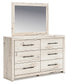 Lawroy Queen Panel Bed with Storage, Dresser and Mirror