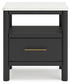 Cadmori Full Upholstered Panel Bed, Dresser, Mirror and Nightstand