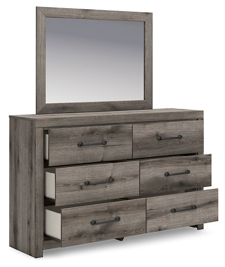 Graystorm Twin Panel Storage Bed with Mirrored Dresser, Chest and Nightstand