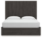 Fraluna King Panel Storage Bed with Mirrored Dresser and Nightstand